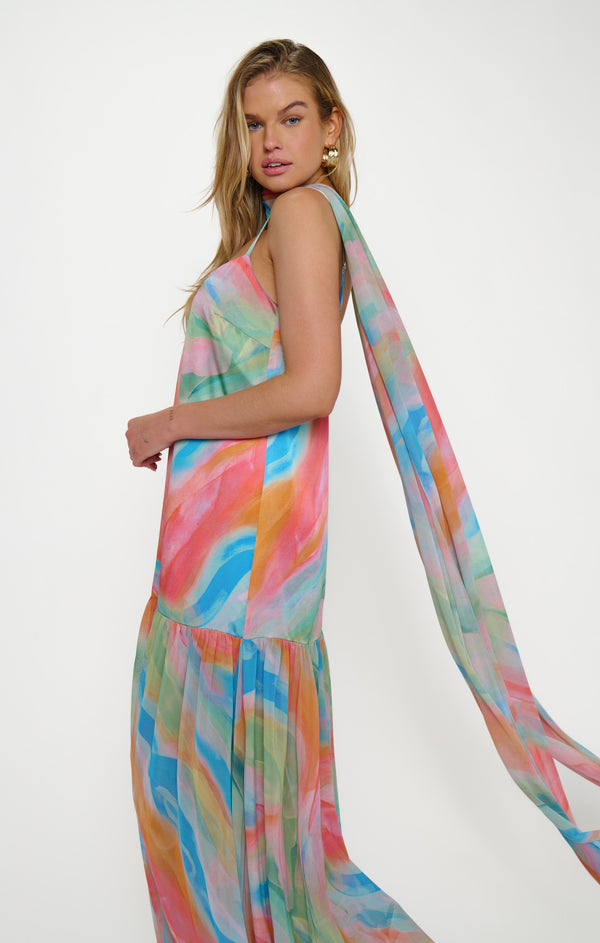 women's colorful maxi dress Show Me Your Mumu x REVOLVE Dahlia in Blue,Pink Size:US 4 this dress is perfect Black Long Sleeve Bridesmaid SCH007053