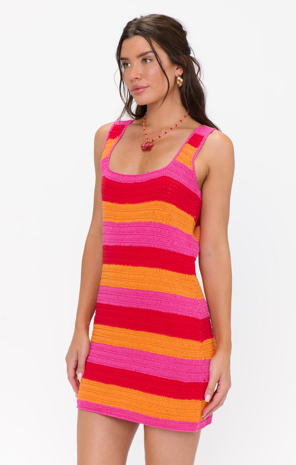 oasis stripe midi dress Day Trip Dress, in Oasis Stripe, Size: XS