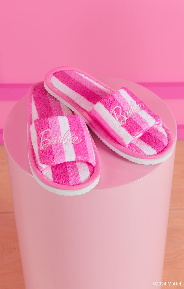 Freshen Up Slippers ~ DreamHouse™ Stripe Terry – Show Me Your Mumu