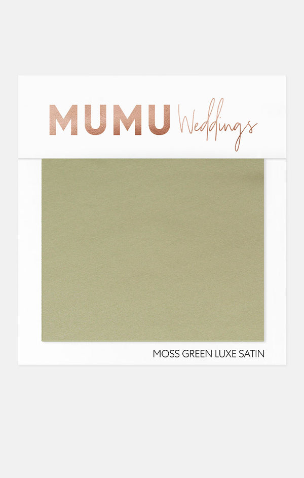 Bridesmaid Fabric Swatch ~ Moss Green Luxe Satin β Show Me Your Mumu Bridesmaid Fabric Swatch ~ Moss Green Luxe Satin β Show Me Your Mumu