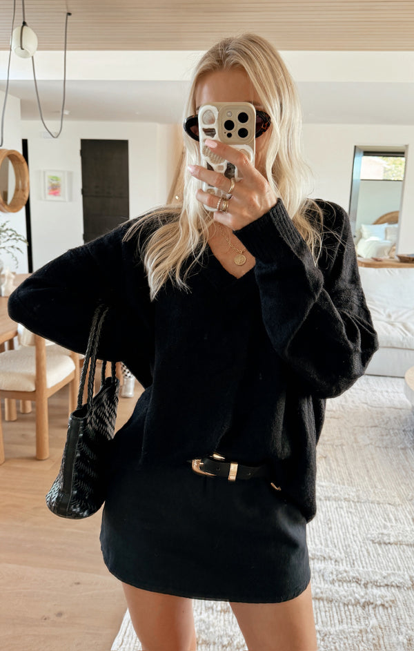 Ozzy Oversized Sweater ~ Black Knit – Show Me Your Mumu Ozzy Oversized Sweater ~ Black Knit – Show Me Your Mumu
