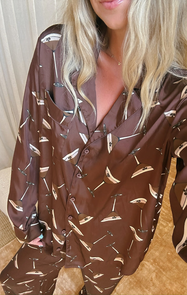Classic PJ Set ~ Espresso Martini Silky – Show Me Your Mumu