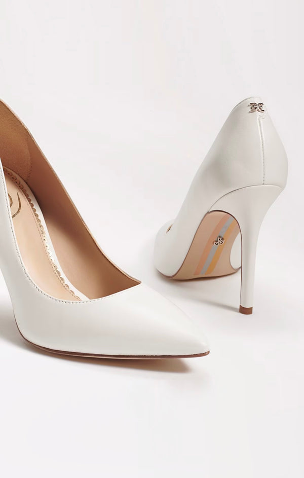 (取寄) サムエデルマン レディース ヘイゼル Sam Edelman women  Hazel Bright White Dress Nappa Leather Sam Edelman Hazel Heel ~ Bright White Leather – Show Me Your Mumu