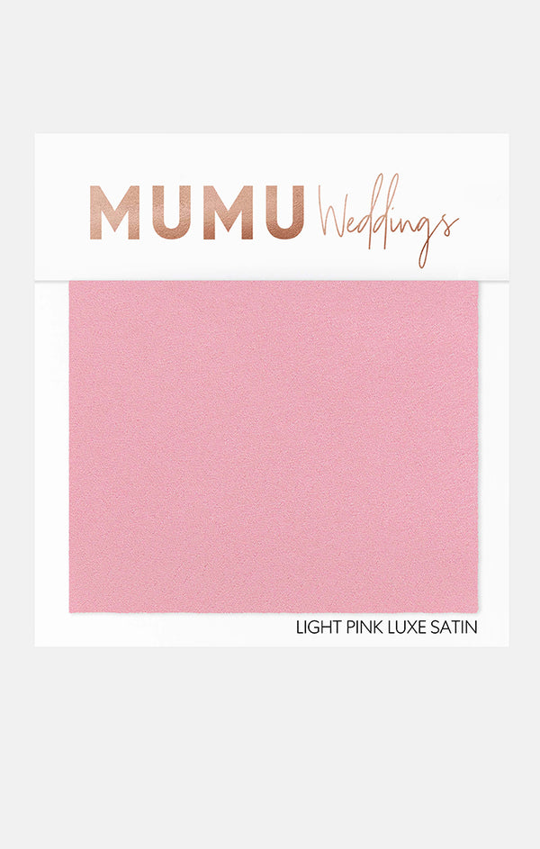 Bridesmaid Fabric Swatch ~ Light Pink Luxe Satin Show Me Your Mumu Bridesmaid Fabric Swatch ~ Light Pink Luxe Satin Show Me Your Mumu