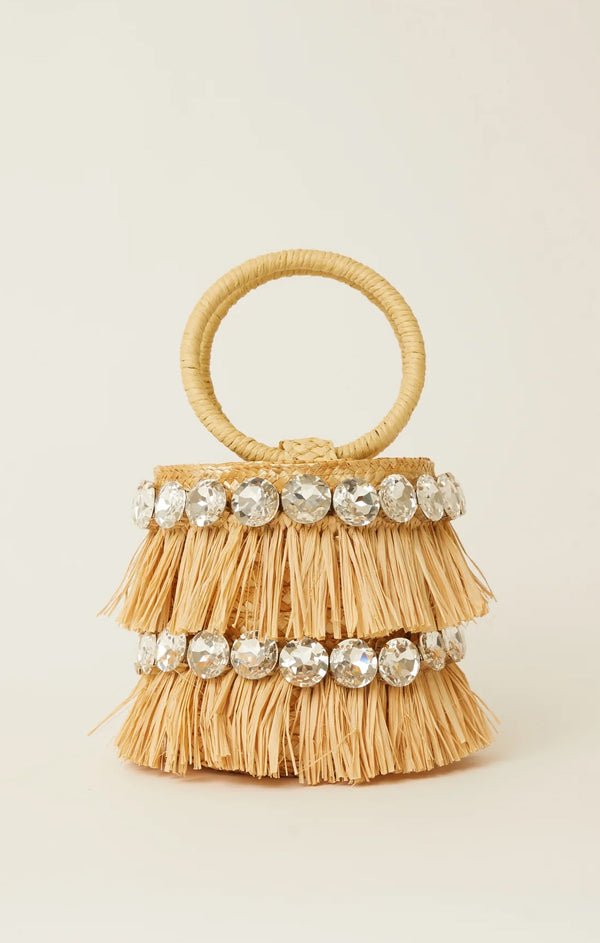 Twinkle Gold Crystal Bucket bag