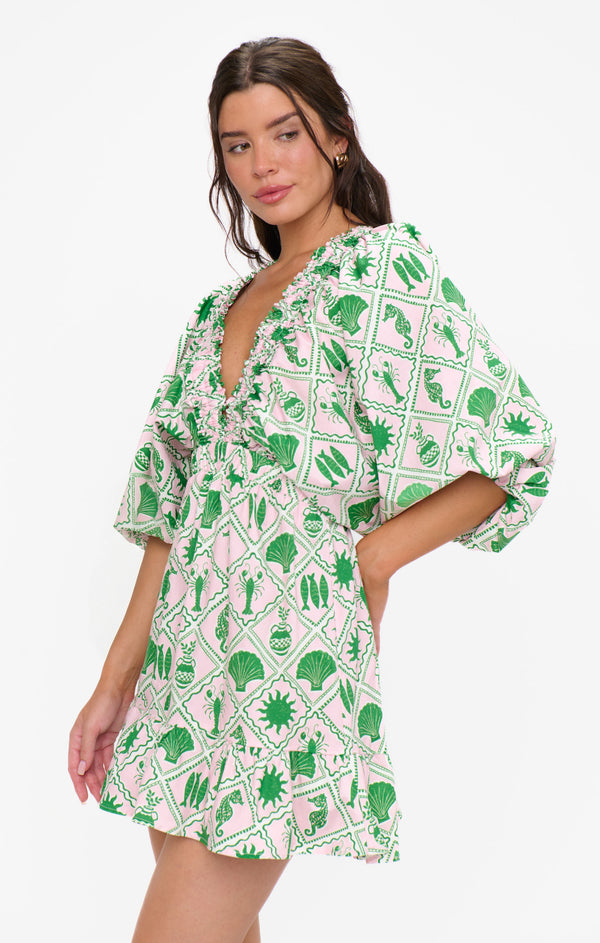 hadley floral mini dress Hadley Mini Dress ~ Coastal Collage – Show Me Your Mumu