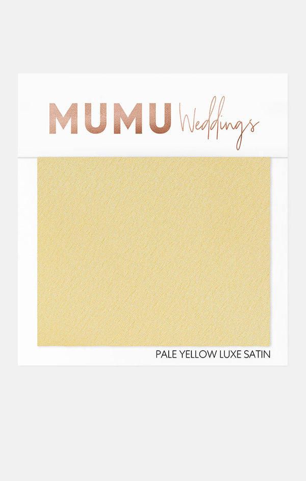 Bridesmaid Fabric Swatch ~ Pale Yellow Luxe Satin β Show Me Your Mumu Bridesmaid Fabric Swatch ~ Pale Yellow Luxe Satin β Show Me Your Mumu