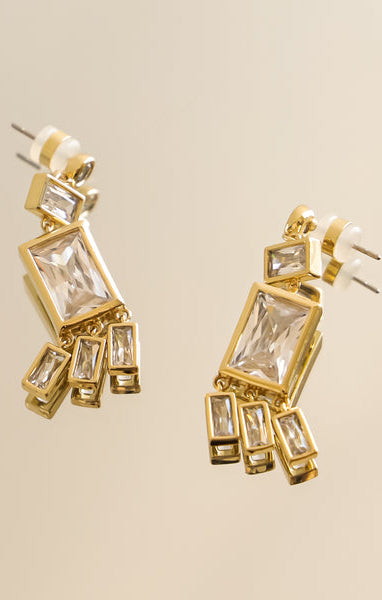 LUV AJ Baguette Shaker Statement Studs ~ Gold Plated – Show Me Your Mumu