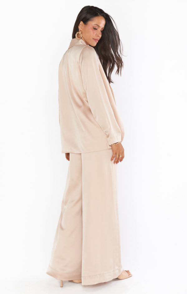 Felix Blazer ~ Champagne Luxe Satin – Show Me Your Mumu Felix Blazer ~ Champagne Luxe Satin – Show Me Your Mumu