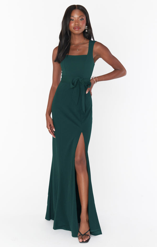 Paris Gown, in Emerald Stretch, Size: XS | Show Me Your Mumu | Bridesmaid Dresses & Wedding Attendee Dress Paris Gown, in Emerald Stretch, Size: XS | Show Me Your Mumu | Bridesmaid Dresses & Wedding Attendee Dress