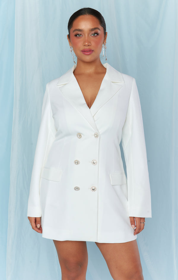 Save the Date Blazer Dress ~ White Suiting Show Me Your Mumu Save the Date Blazer Dress ~ White Suiting Show Me Your Mumu