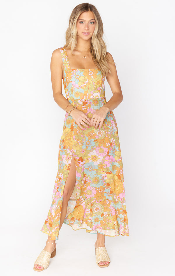 Claire Midi Dress ~ Groovy Blooms – Show Me Your Mumu Claire Midi Dress ~ Groovy Blooms – Show Me Your Mumu