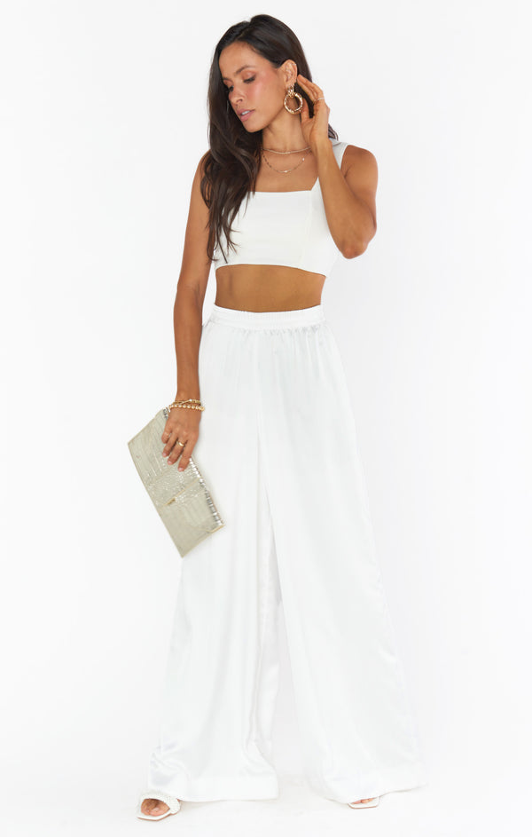 Ansley Crop Top ~ White Stretch – Show Me Your Mumu