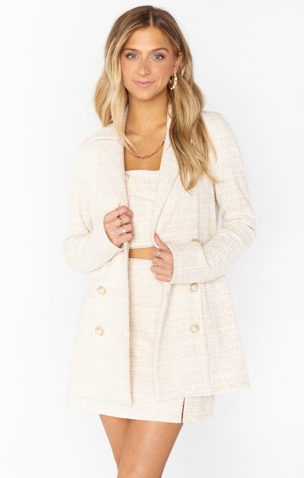 She + Sky Jackie Tweed Blazer