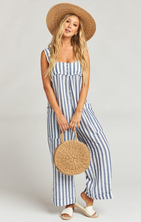 Run Around Jumpsuit ~ Beige Everyday Stripe – Show Me Your Mumu Run Around Jumpsuit ~ Beige Everyday Stripe – Show Me Your Mumu