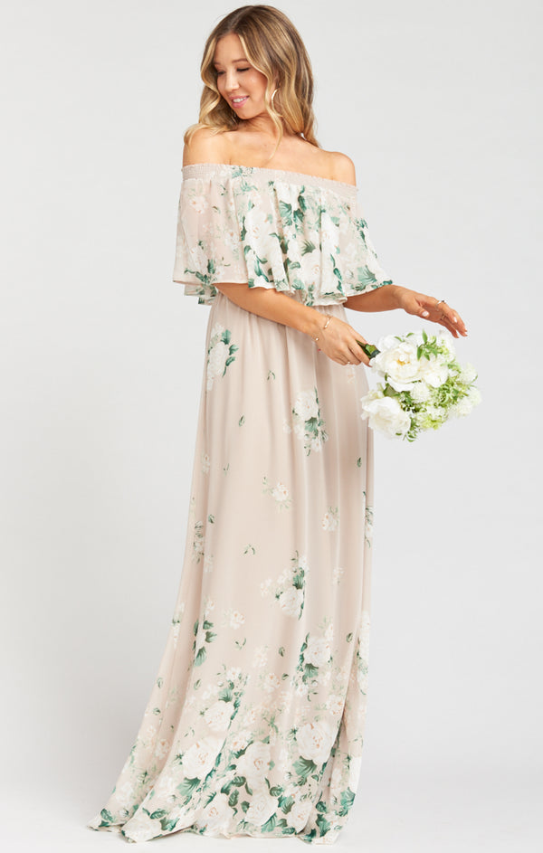 NEW Show Me buy Your Mumu Amanda Maxi Dress Bouquet Toss XS