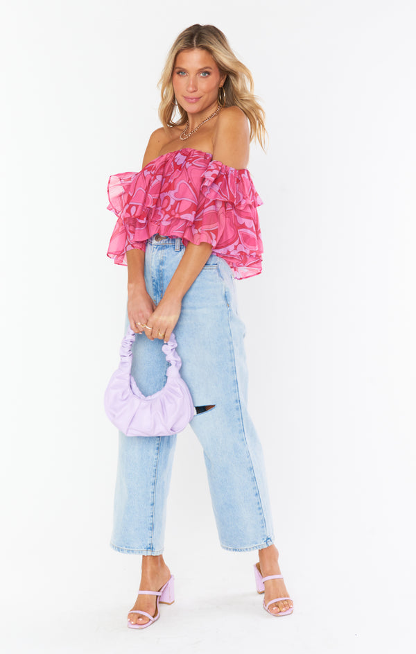 M me eme／Candy sleeve tulle tops (eme10343) | All Item | Mmeeme