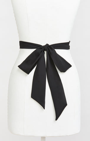 Bridesmaid Sash, in Black Chiffon, Size: Long