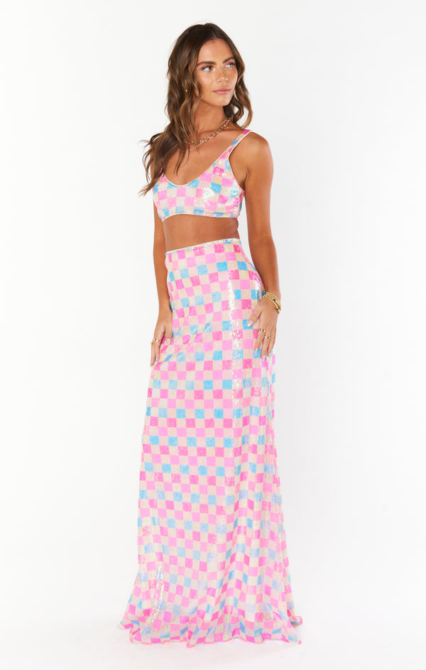 Invite Only Top ~ Checkered Sequin – Show Me Your Mumu Invite Only Top ~ Checkered Sequin – Show Me Your Mumu