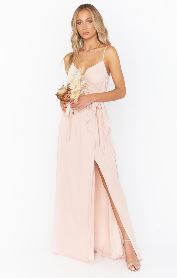 Jenn maxi dress dusty blush crisp shop