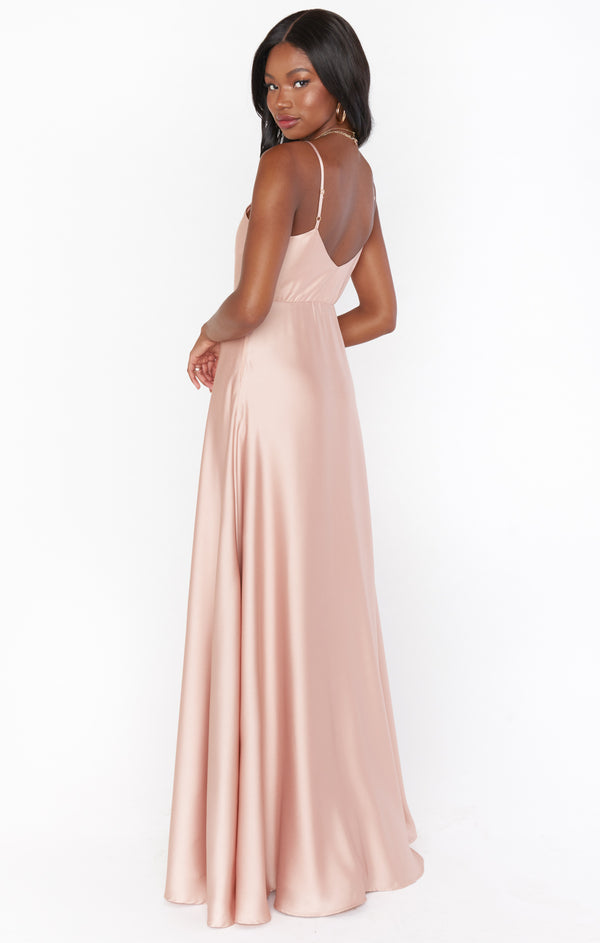 Faith Maxi Dress ~ Rose Gold Luxe Satin  Show Me Your Mumu