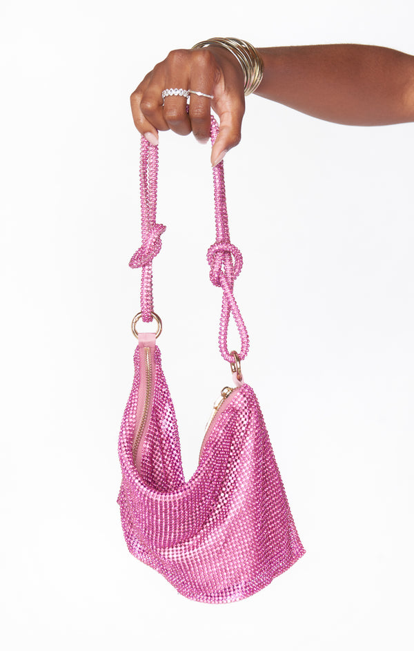 Pink Clear Purse with Front Pocket - Handbags, Bling & More!