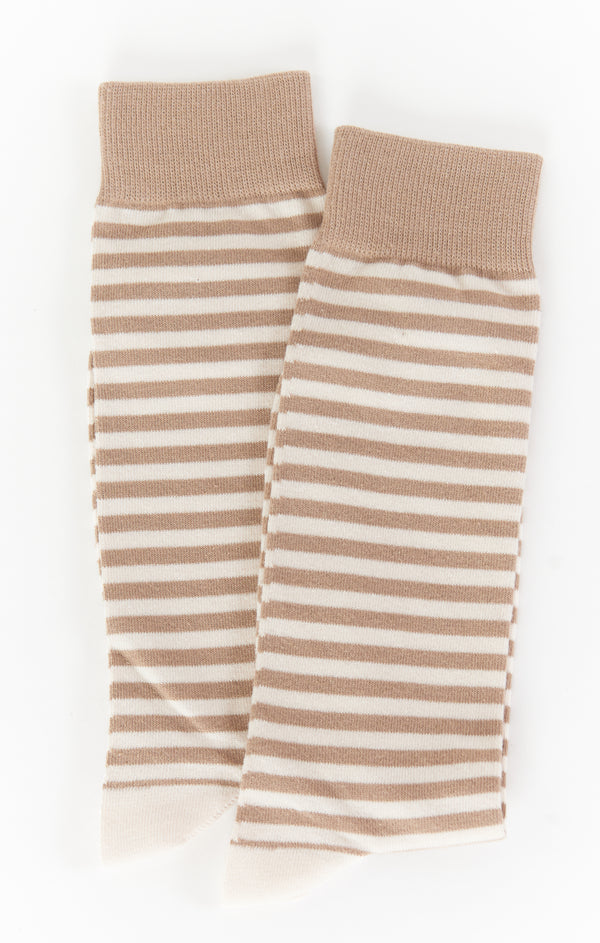 Owen Sock ~ Soft Beige and Dune Stripe – Show Me Your Mumu