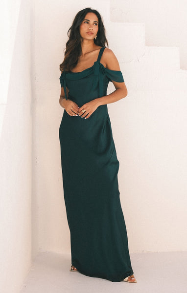 Bella Maxi Dress, in Deep Emerald Luxe Satin, Size: XL | Show Me Your Mumu | Bridesmaid Dresses & Wedding Attendee Dress Bella Maxi Dress, in Deep Emerald Luxe Satin, Size: XL | Show Me Your Mumu | Bridesmaid Dresses & Wedding Attendee Dress