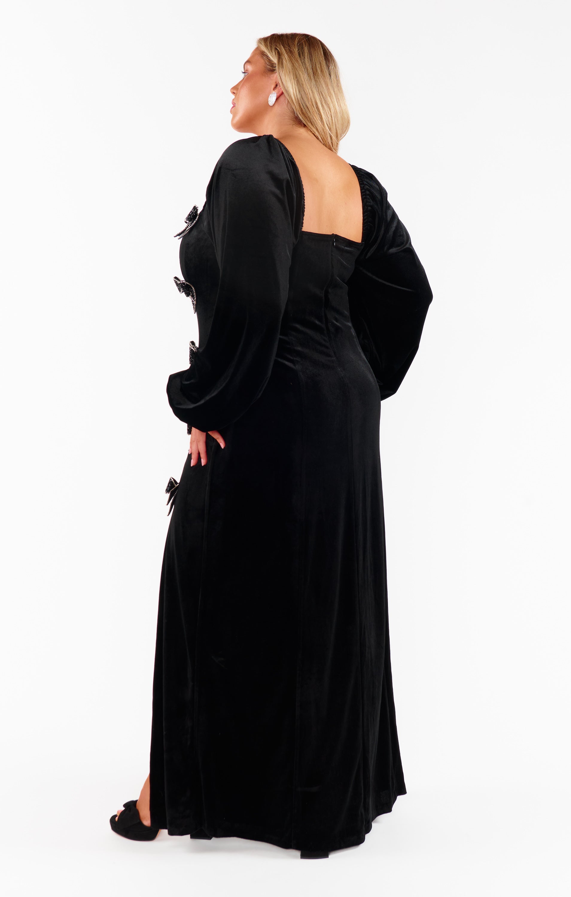 Eloise Dress ~ Velvet with Rhinestone Bows Show Me Your Mumu Eloise Dress ~ Velvet with Rhinestone Bows Show Me Your Mumu