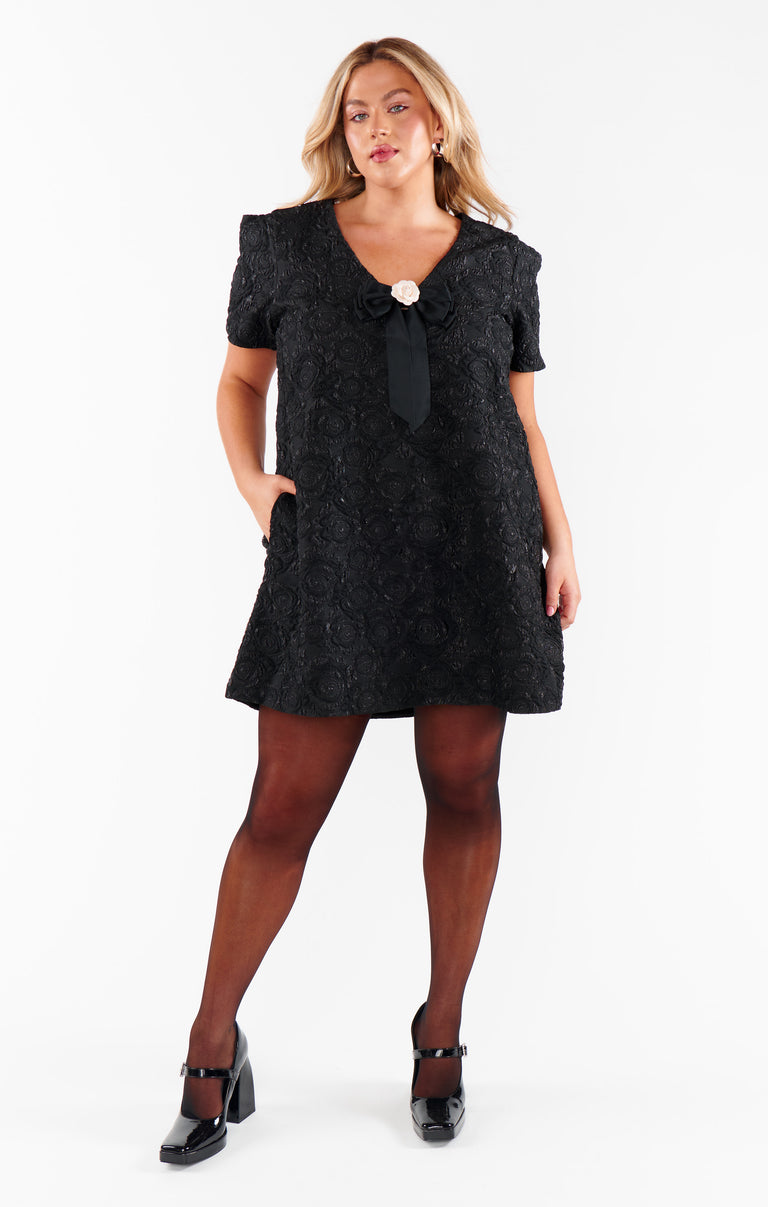 janet mini dress nbd Jeanette Dress ~ Black Blooms Jacquard – Show Me Your Mumu