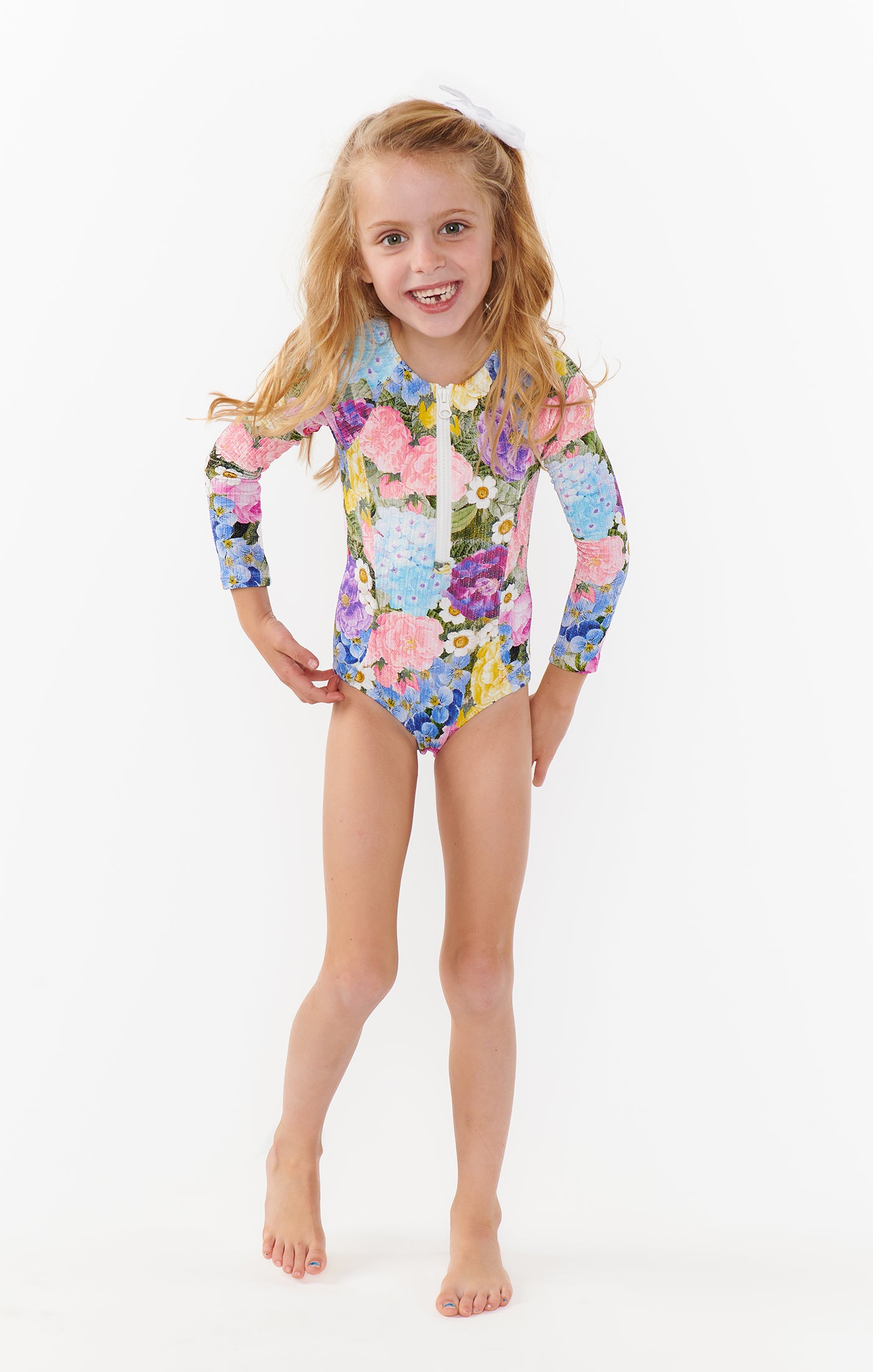 Little Surfside One Piece ~ Flower Shop Rib Scrunch – Show