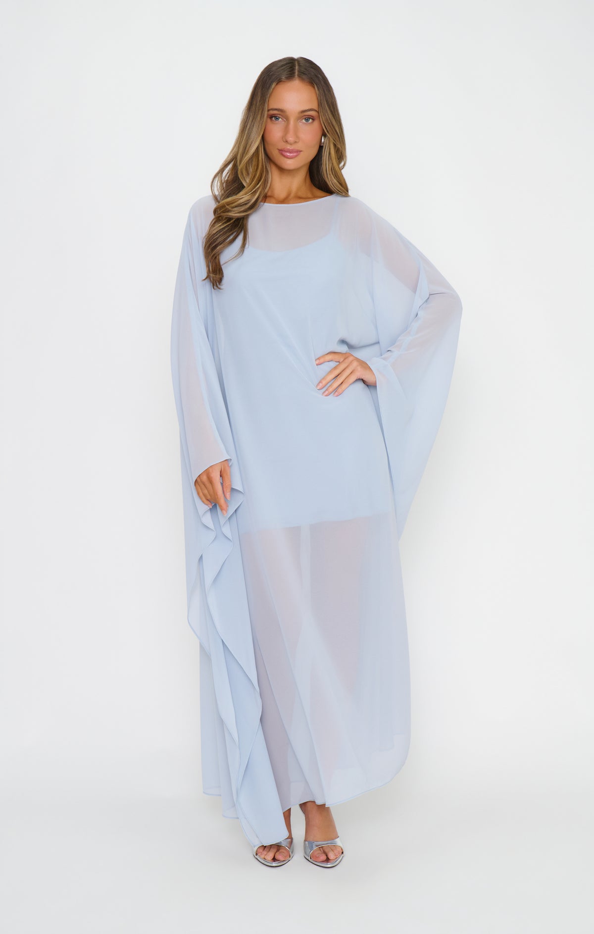 Show Me Your Mumu Olsen Maxi Dress in Baby Blue