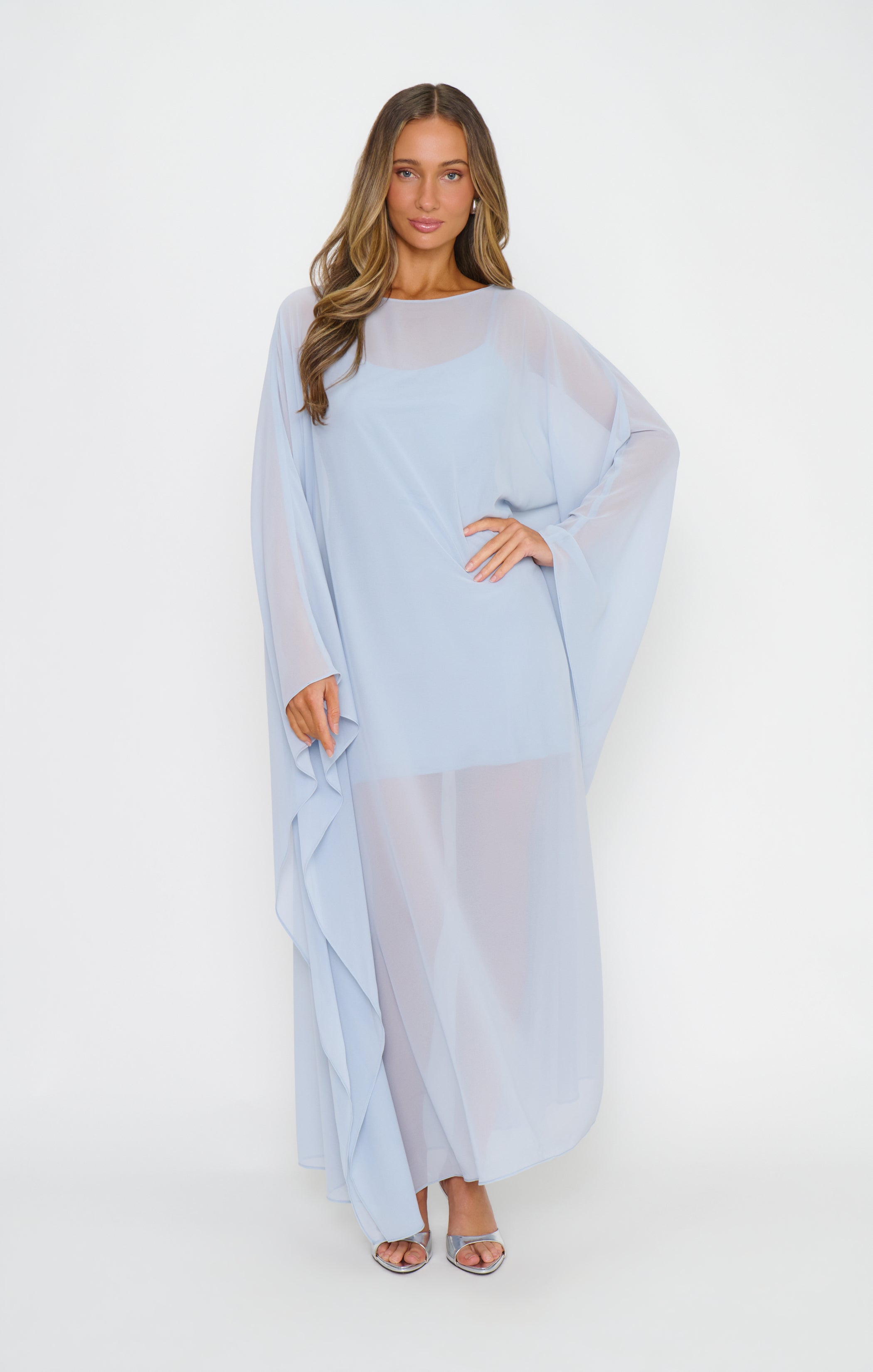 Show Me Your Mumu Olsen Maxi Dress in Baby Blue