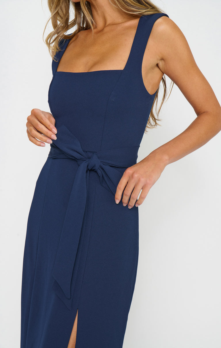 blue dress size 12 Paris Gown, in Midnight Navy Stretch, Size: XS | Show Me Your Mumu