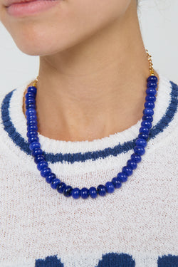 Stone Beaded Necklace ~ Lapis