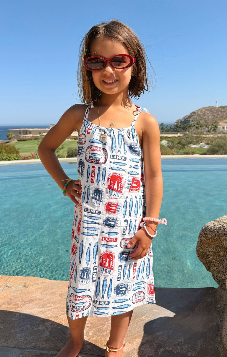Sidekick Dress, in Sardine Border, Size: 4T
