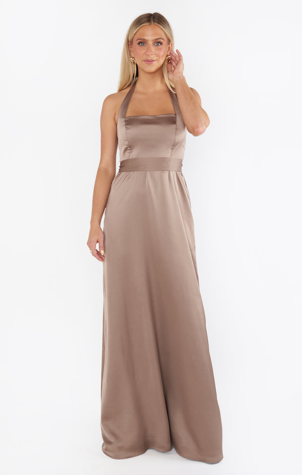 Hazel Satin Maxi Dress
