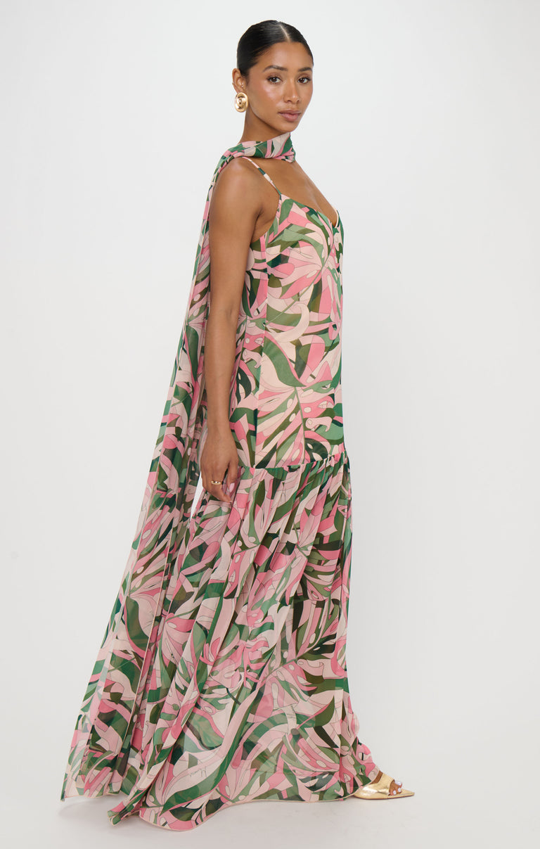 flamingo print maxi dress Dalia Maxi Dress, in Flamingo Palms, Size: Medium | Show Me Your Mumu