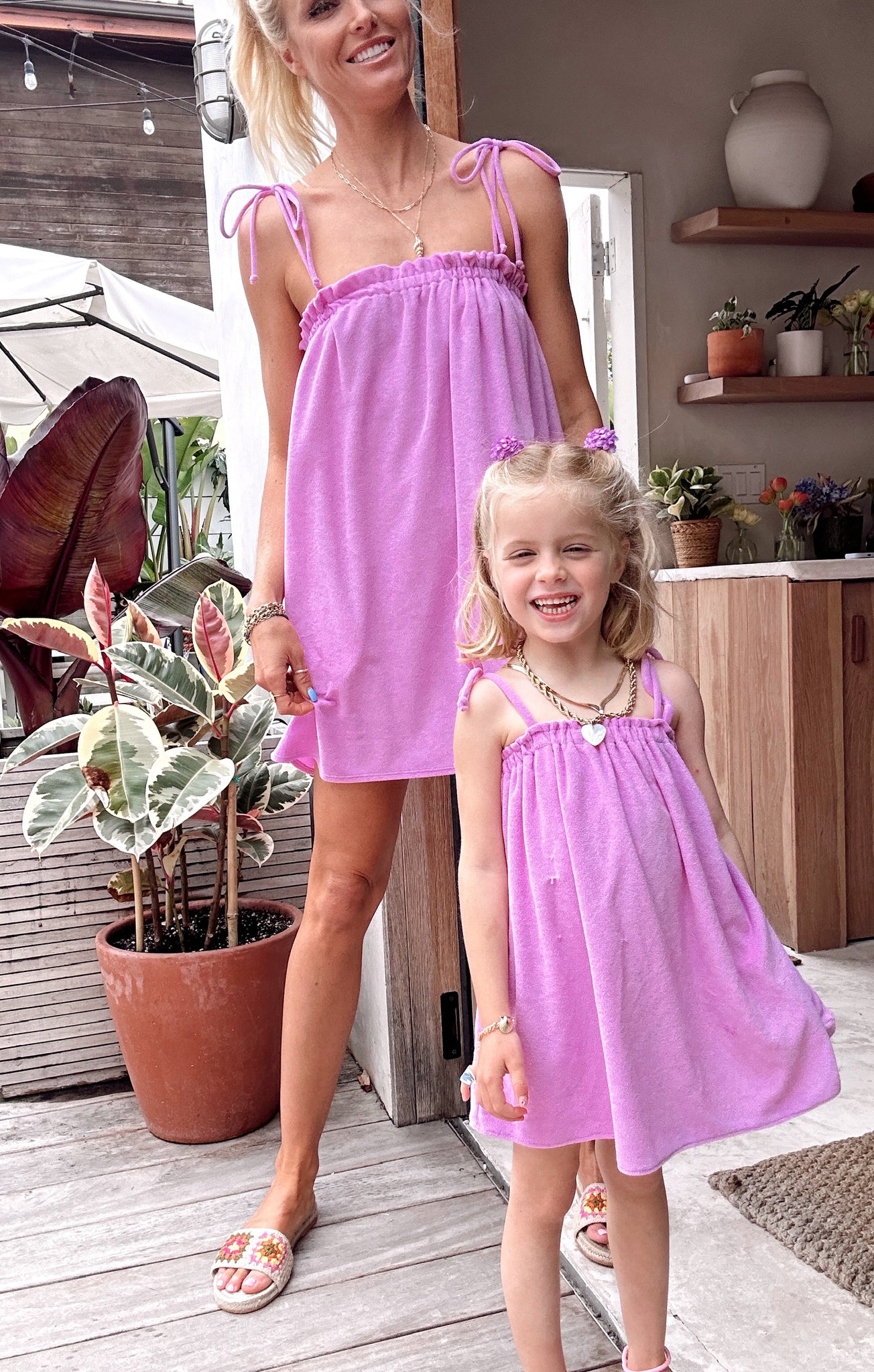 Angel Mini Dress ~ Purple Pink Terry – Show Me Your Mumu