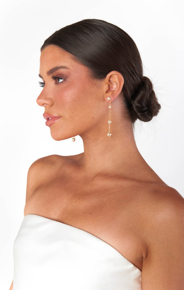 Faithy Jewels Charlotte Earrings ~ Gold/Pearl – Show Me Your Mumu