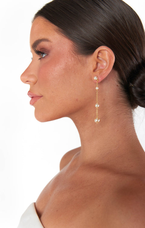Faithy Jewels Charlotte Earrings ~ Gold/Pearl – Show Me Your Mumu