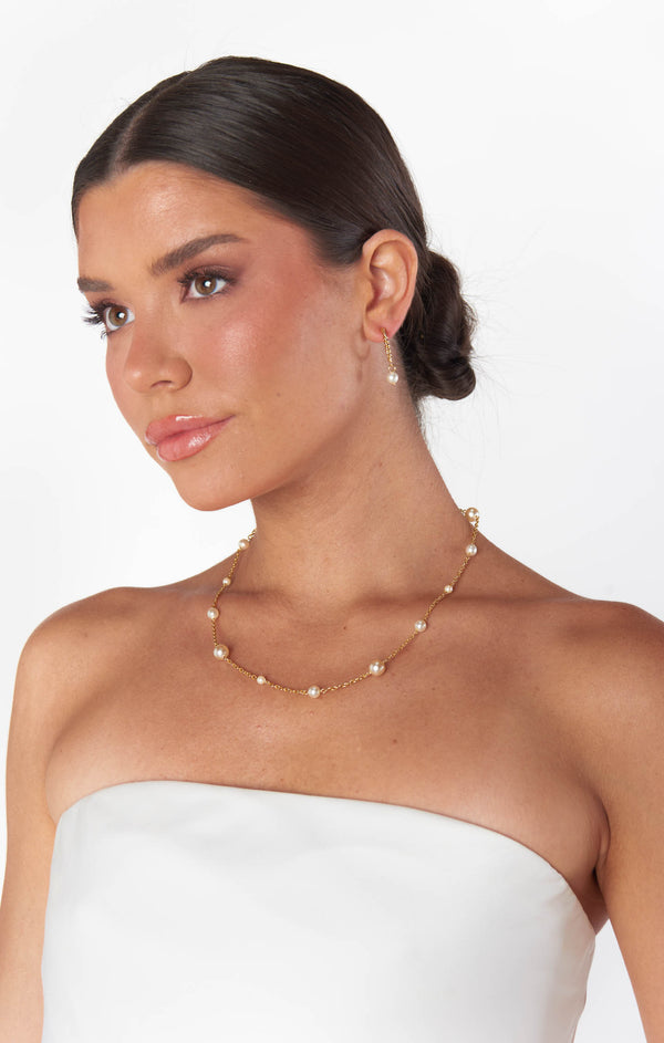 Faithy Jewels Charlotte Necklace ~ Gold/Pearl – Show Me Your Mumu Faithy Jewels Charlotte Necklace ~ Gold/Pearl – Show Me Your Mumu