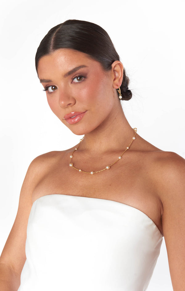 Faithy Jewels Charlotte Necklace ~ Gold/Pearl – Show Me Your Mumu Faithy Jewels Charlotte Necklace ~ Gold/Pearl – Show Me Your Mumu