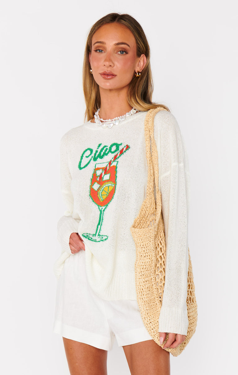 Woodsy Sweater ~ Ciao Cocktail Graphic Knit – Show Me Your Mumu