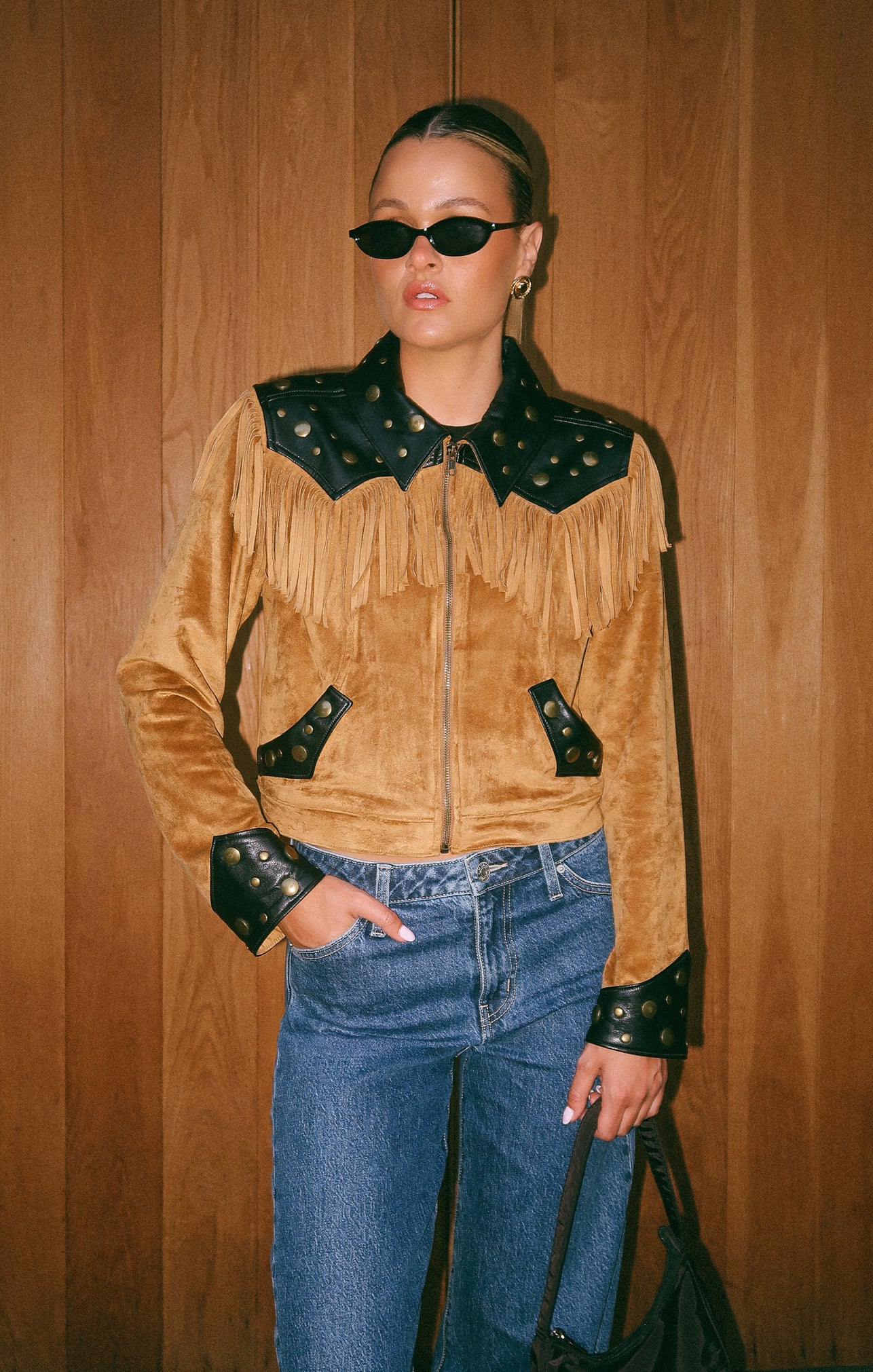 Wilson Jacket ~ Sepia Faux Suede Faux Leather – Show Me Your Mumu