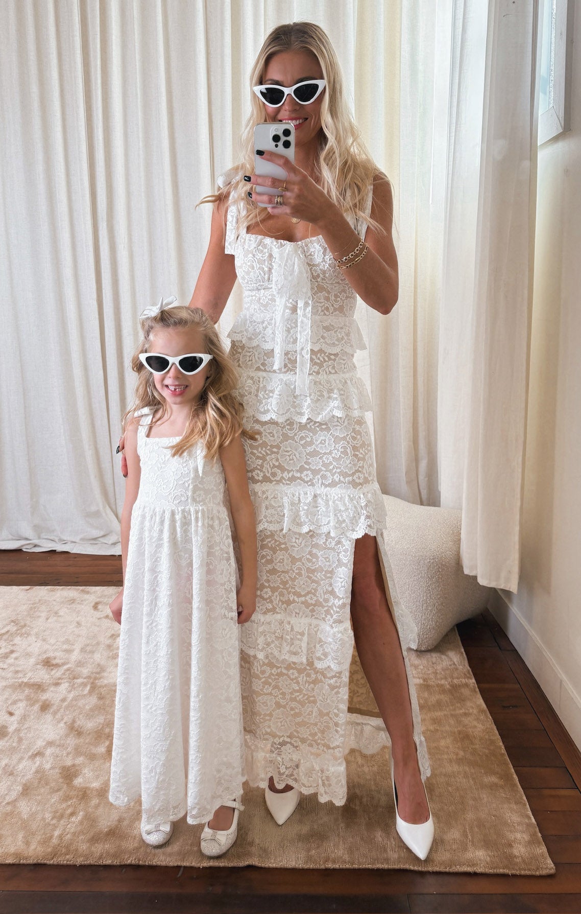Little Claire Maxi Dress, in White Forever Lace, Size: 3T | Show Me Your Mumu