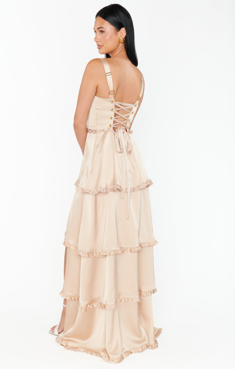 sachin and babi light blue dress Champagne Mermaid Sweetheart Tulle Long Wedding Dress main image 1