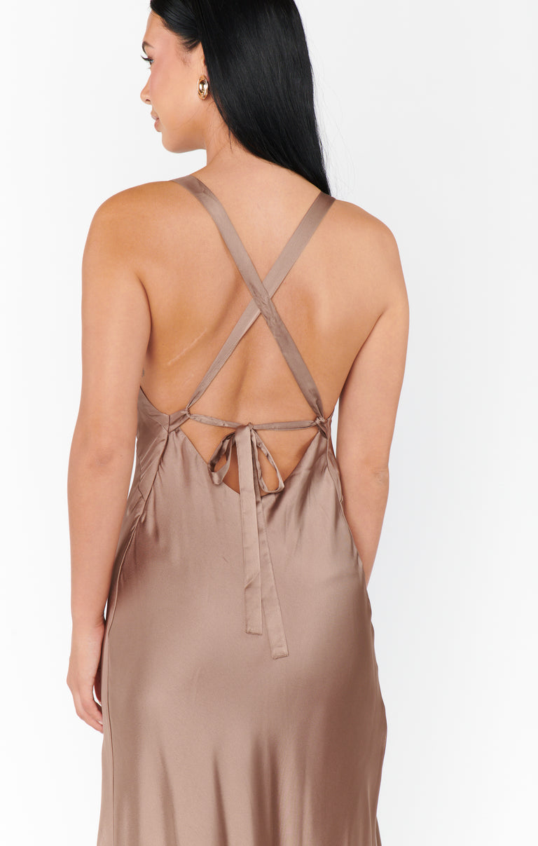 Anderson Maxi Dress ~ Dune Luxe Satin L