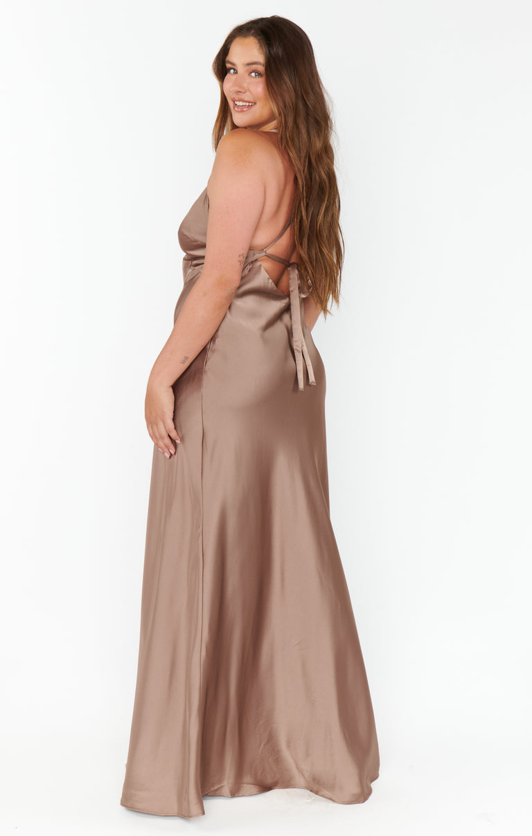 Anderson Maxi Dress ~ Dune Luxe Satin XS