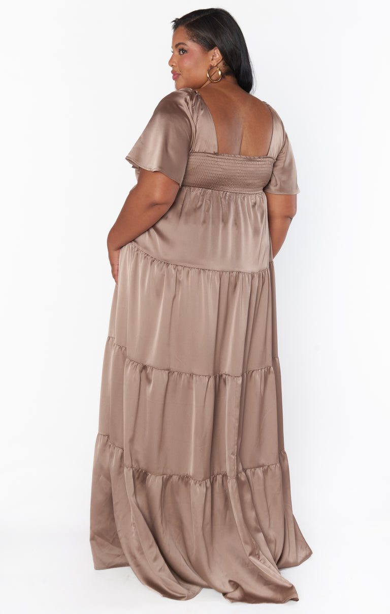 Nicole Maxi Dress, in Dune Luxe Satin | Show Me Your Mumu